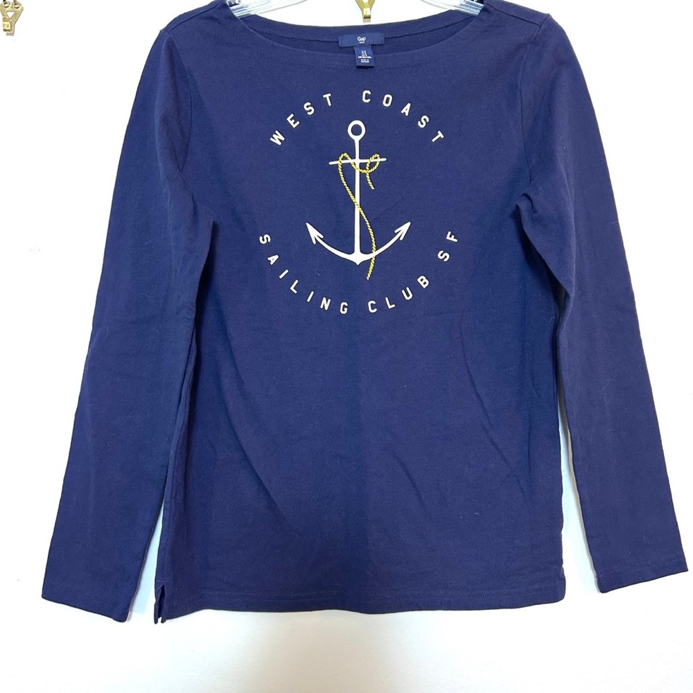 Women’s Gap Boat Neck West Coast Sailing Club Long Sleeve Pullover Top S